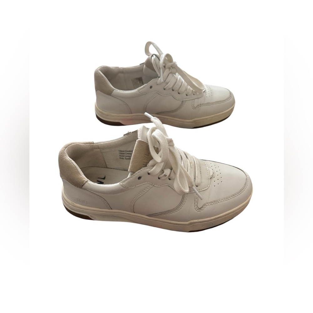 Madewell Court Sneakers in White Leather Pre loved size 6.5